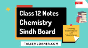 2nd Year Chemistry Notes Sindh Board 2023 PDF