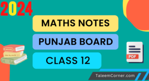 Class 12 Maths Notes Punjab Board