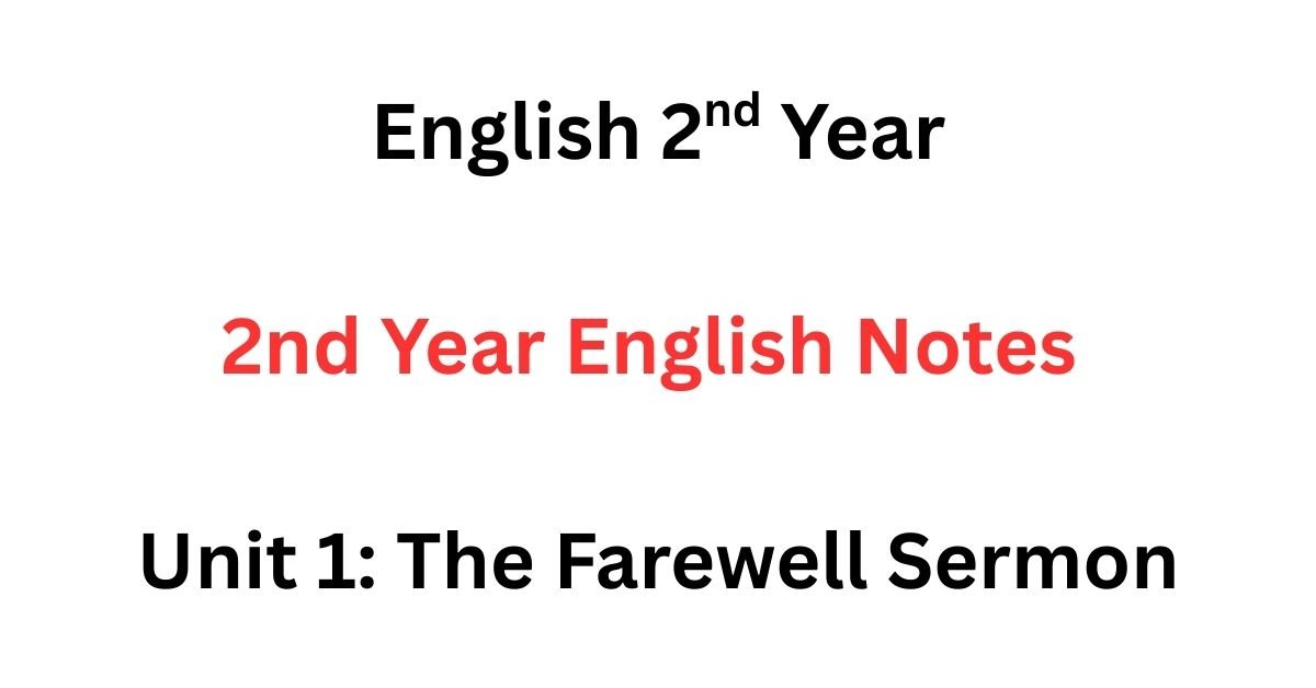 2nd year english notes